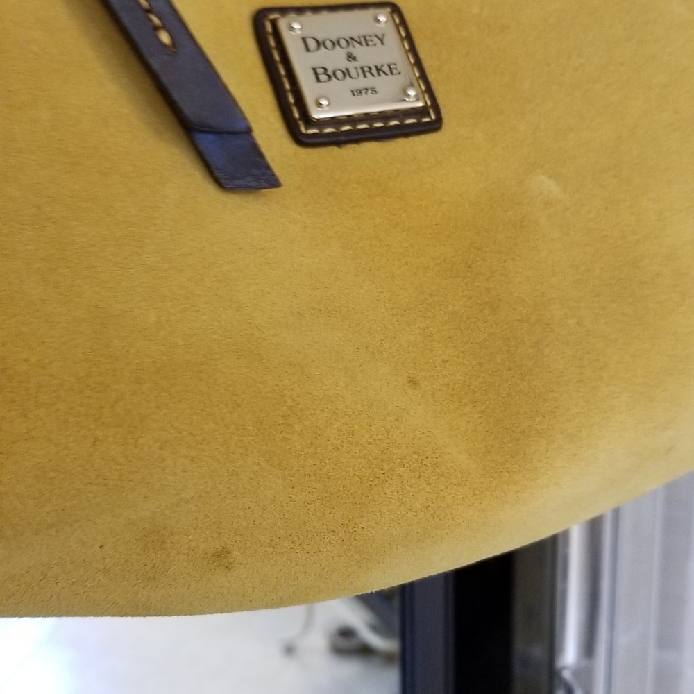 Dooney & Bourke mustard suede bag - Picture 3 of 8